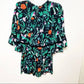 Kate Spade - Jardin Crepe Floral Bell Sleeve Romper