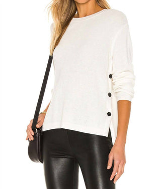 1.State - Blusa de malha fina de algodão e rayon