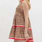 Entro - Women's Leopard Print Sleeveless Mini Dress