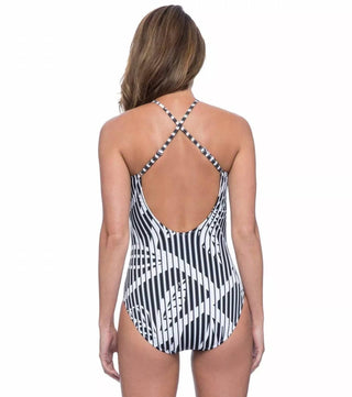 Perfil por Gottex - Macacão de gola alta de bambu com detalhes