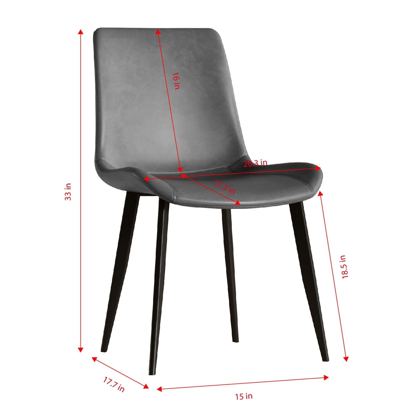 Modern Dining Chairs Ergonomic Design For Kitchen (Set of 4)