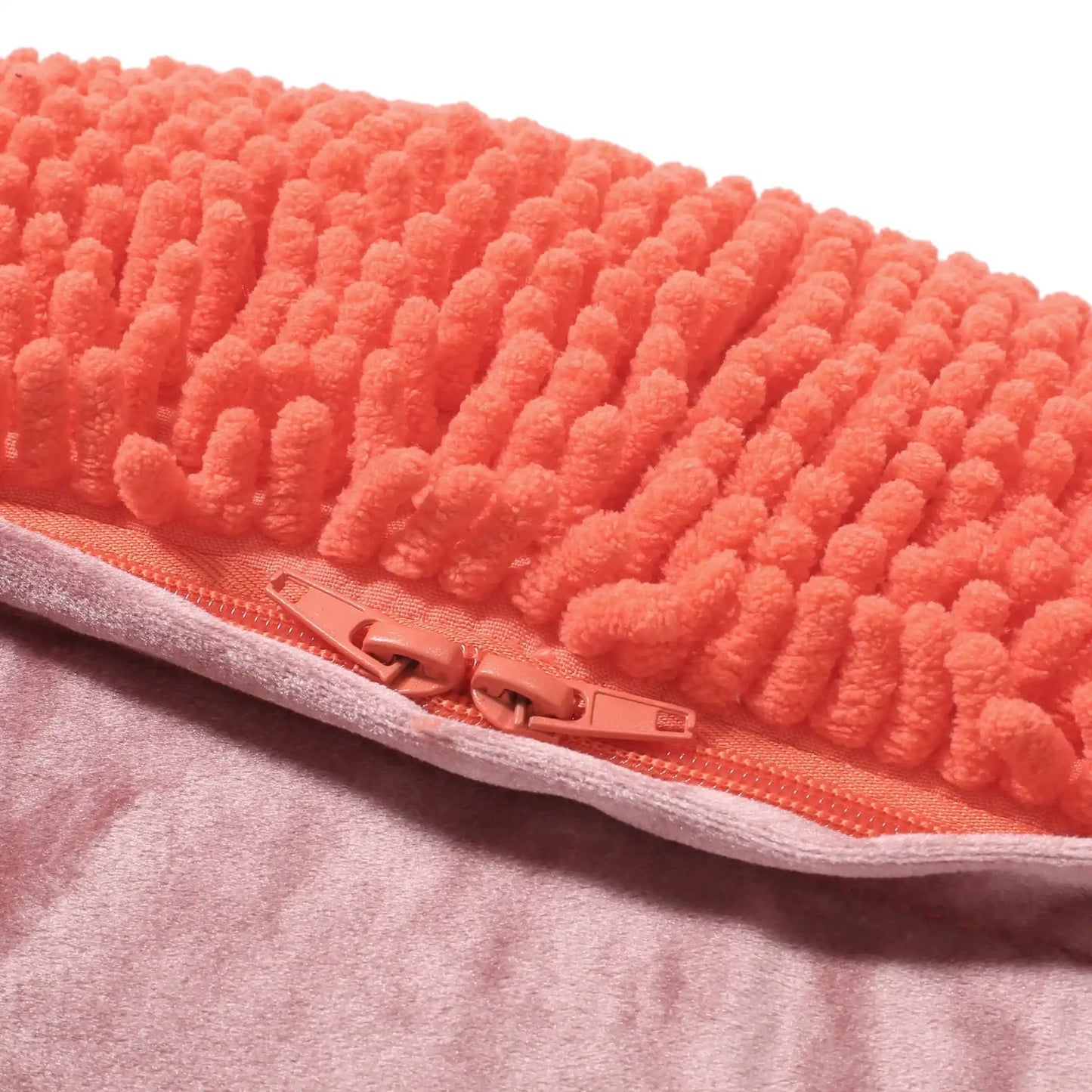 Sunny Square Pouf - Versatile Ottoman or Floor Cushion in Coral