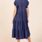 Mittoshop - Solid Tiered Midi Dress