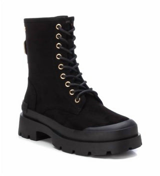 Xti - Botas femininas de camurça com cadarço