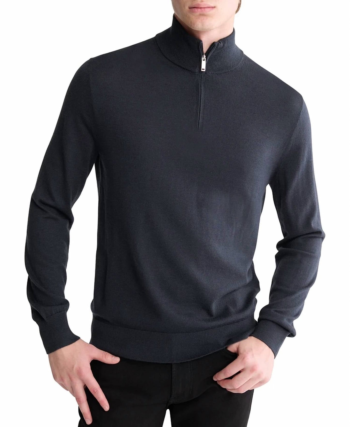 Calvin Klein - Fine Merino Wool Blend Quarter Zip Sweater