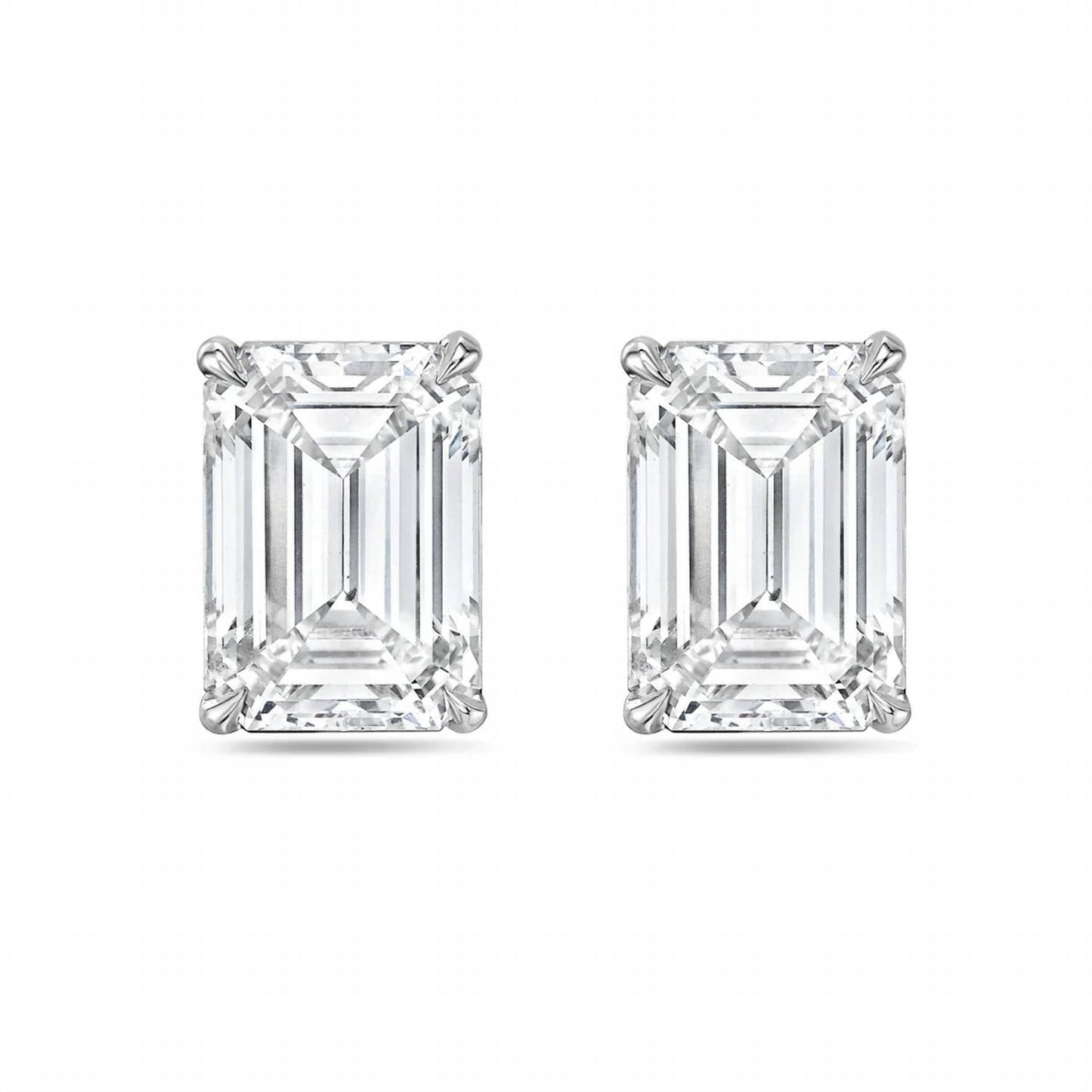 Diana M Jewels - 2.00 Cts Emerald Cut Lab Diamond Stud Earrings