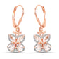 18K Rose Gold Plated 1.88 Carat Genuine Morganite .925 Sterling Silver Earrings