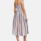 Free People - Lilah Striped Pastel Cotton Dress Bohemian Fit And Flare