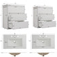 Double Sinks Bathroom Vanity Set with 2 Ceramic Basins