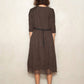 Pas De Calais - Cotton Cupro V-neck Dress