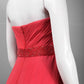 Theia - Women's Beaded Full Length Silk Chiffon Dress