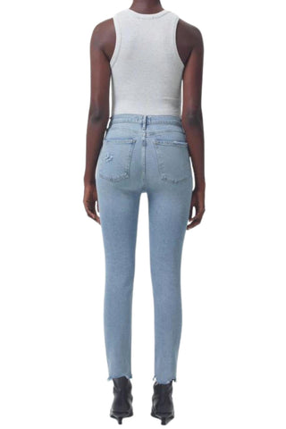 Agolde - Nico High Rise Slim Fit em Rooted