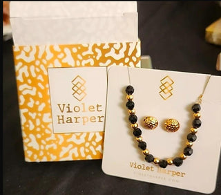 Violet Harper - Beaded Bracelet and Earring Set