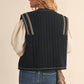 &Merci - Jay Quilted Vest with Trim Detail