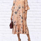 Diva Usa - Floral Ruffle Hem Midi Dress