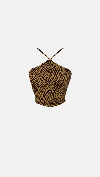 Lusana - Arlen Halter Smocked Crepe Top