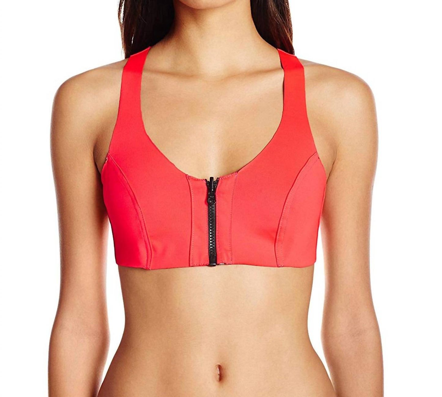 Pq Swim - Neo Zip Up Reversible Halter Bikini Top Swimsuit