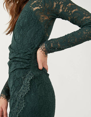 Free People - Vestido curto de renda perolada