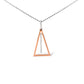 14K Rose and White Gold 1/8 Cttw Diamond Windchime 18" Pendant Necklace (G-H Color, SI1-SI2 Clarity)