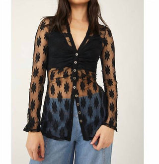 Free People - Flower Field Sheer Lace Blouse