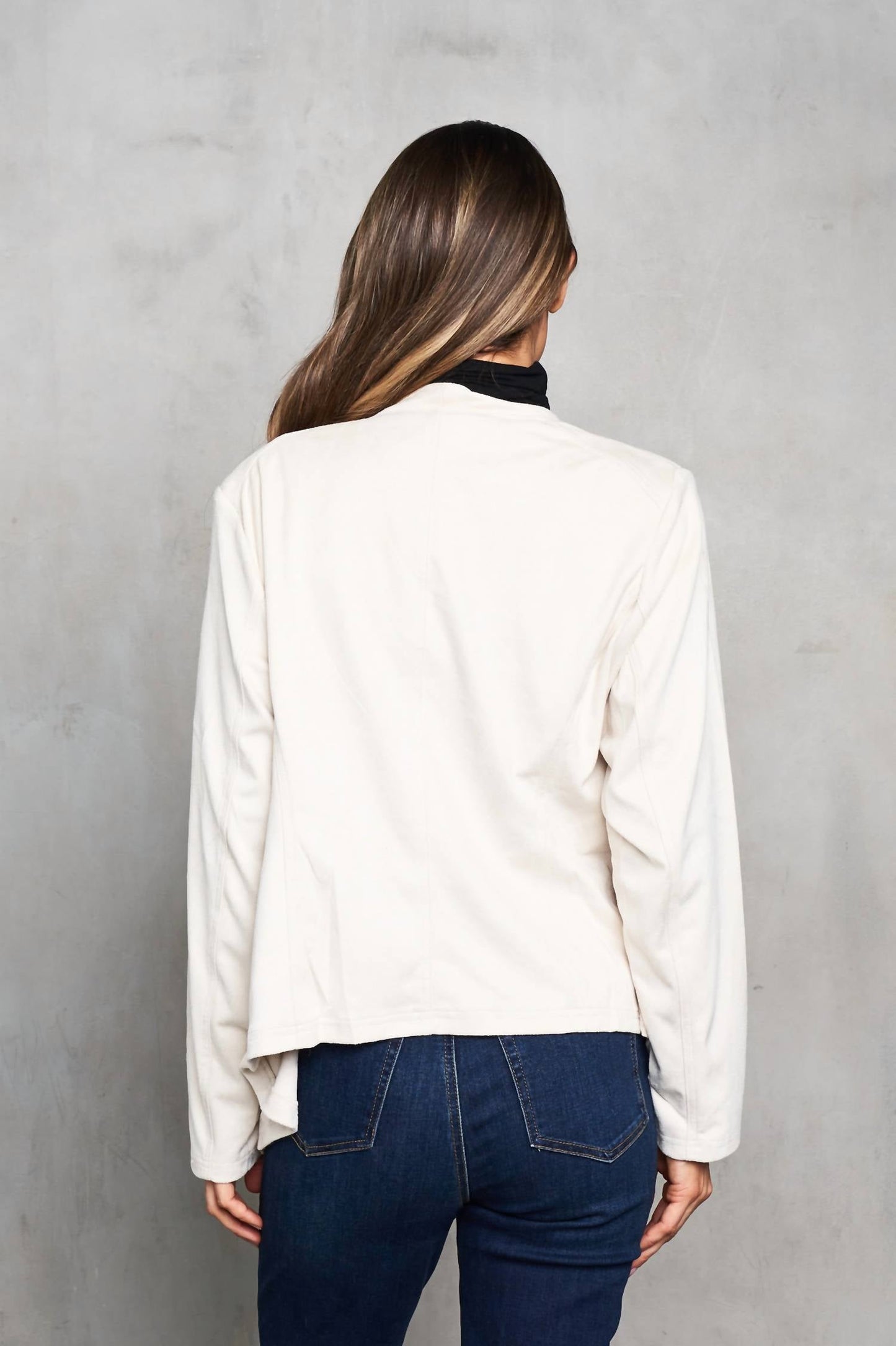 Paparazzi - Faux Suede Drape Front Jacket