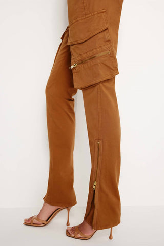 Good American - Calça Cargo Skinny de Sarja