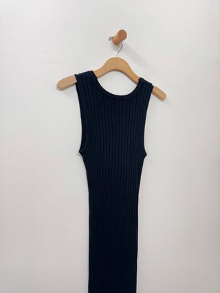 Deluc - Vestido longo canelado em malha Amora