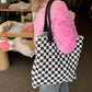 Zenana - Retro Check Tote Bag