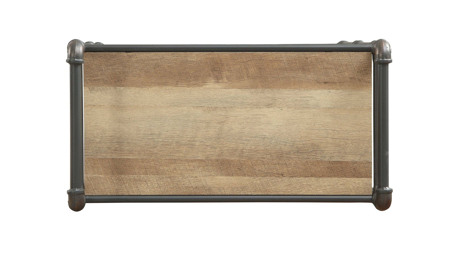 Itzel Bookshelf - Antique Oak / Sandy Gray