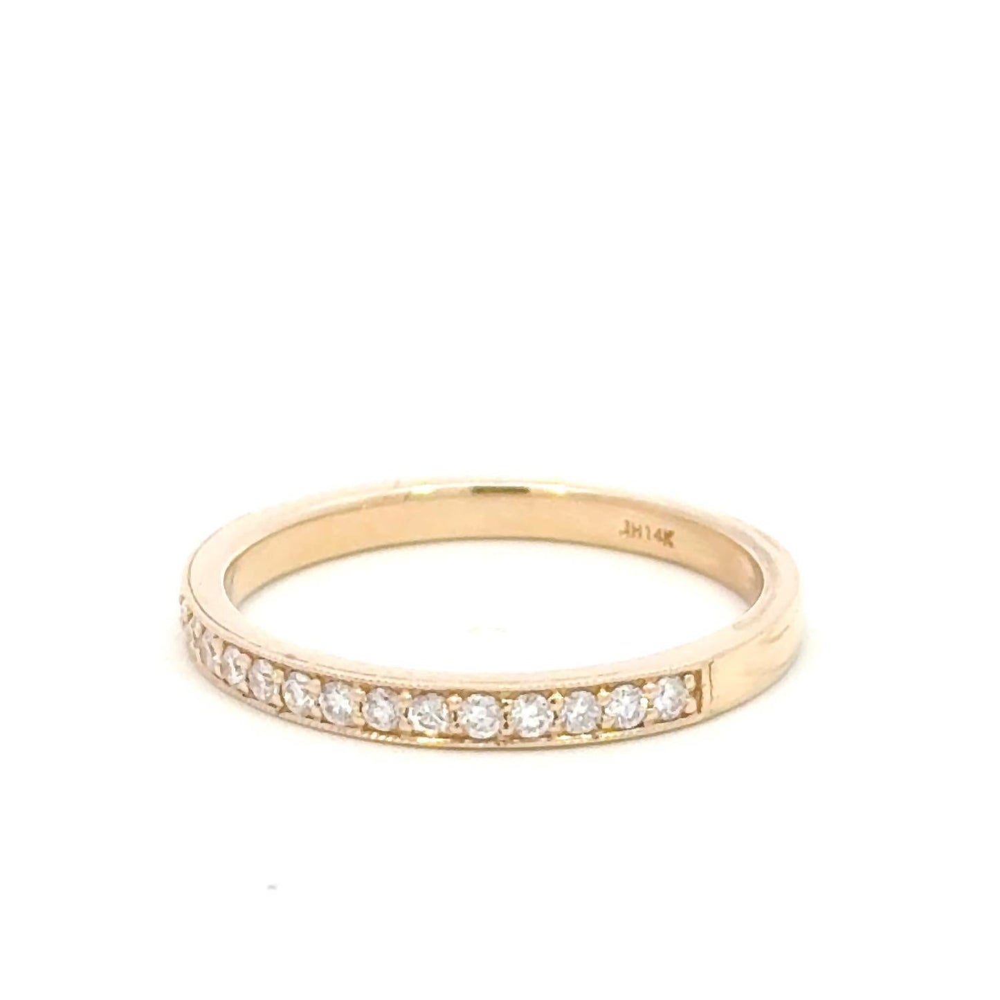 Aamiaa - 0.22 Carat Natural Diamond Channel Set Band Ring - Size 6.5