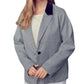 &Merci - Contrast Lapel Collar Houndstooth Blazer