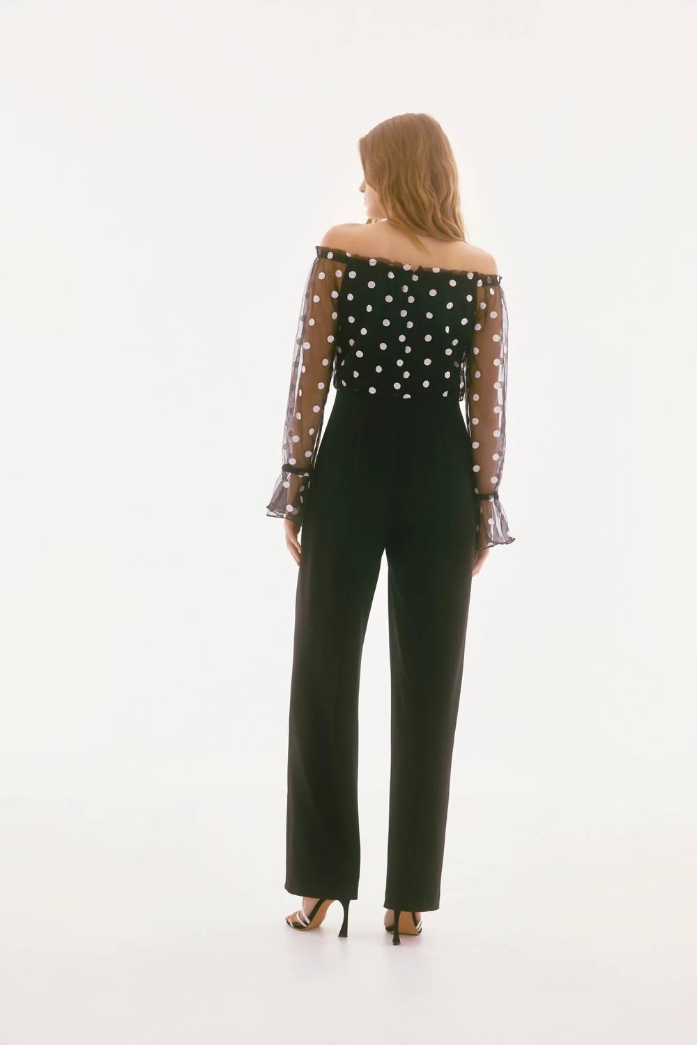 Joseph Ribkoff - Polka Dot Off-shoulder Jumpsuit