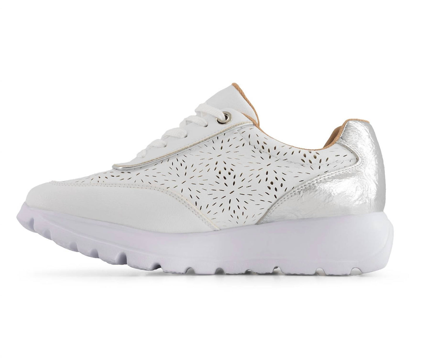 Andrea - Women's Casual Sneakers With Laser Cut Pattern