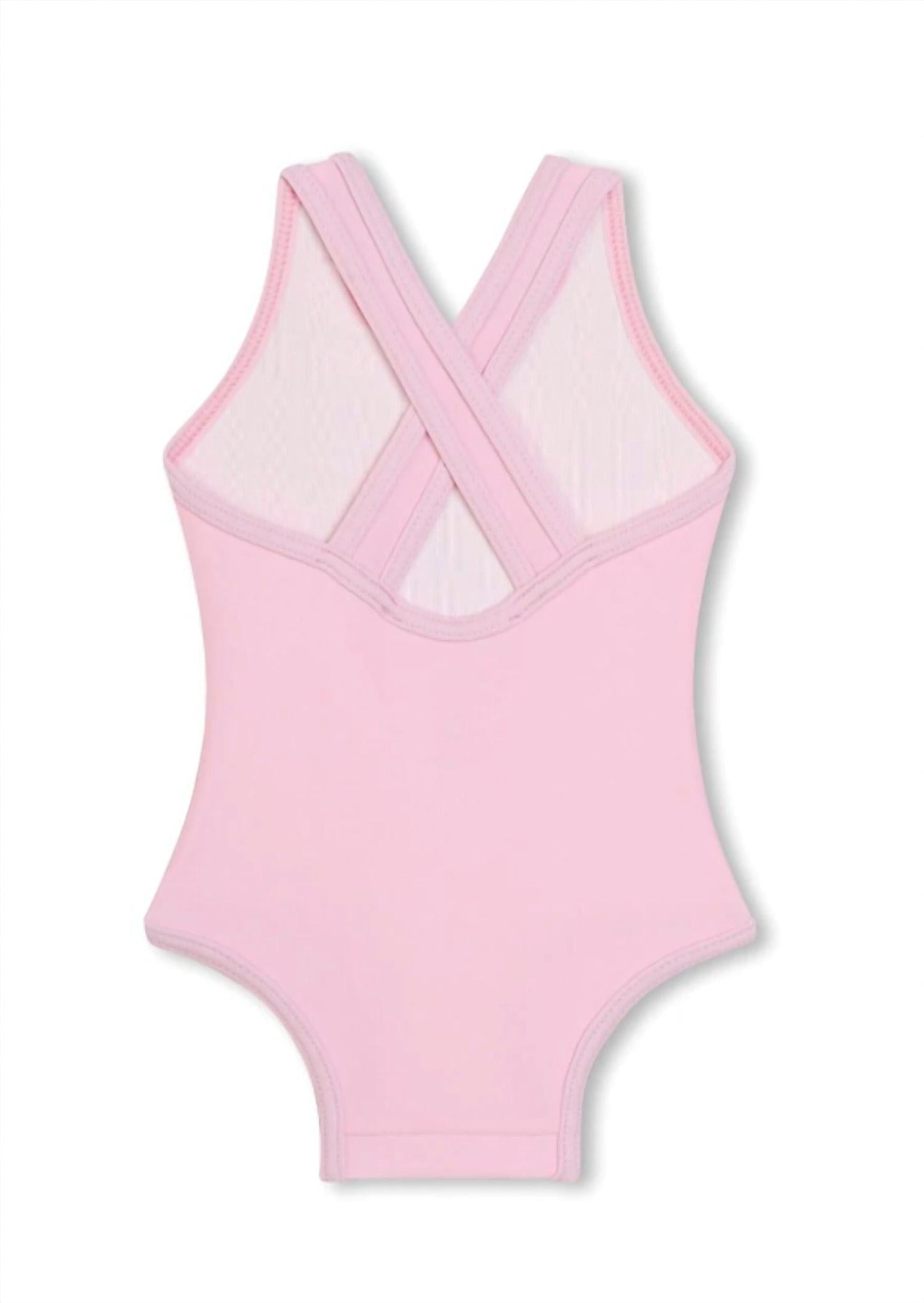 Michael Kors - Girls Monogram Print Swimsuit + Hat Set