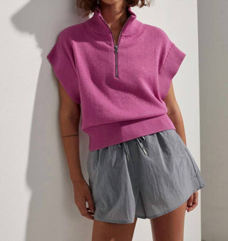 Varley - Blusa de malha cropped Fulton