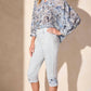 Tribal - Sophia Mid Rise Embroidered Capri Jeans