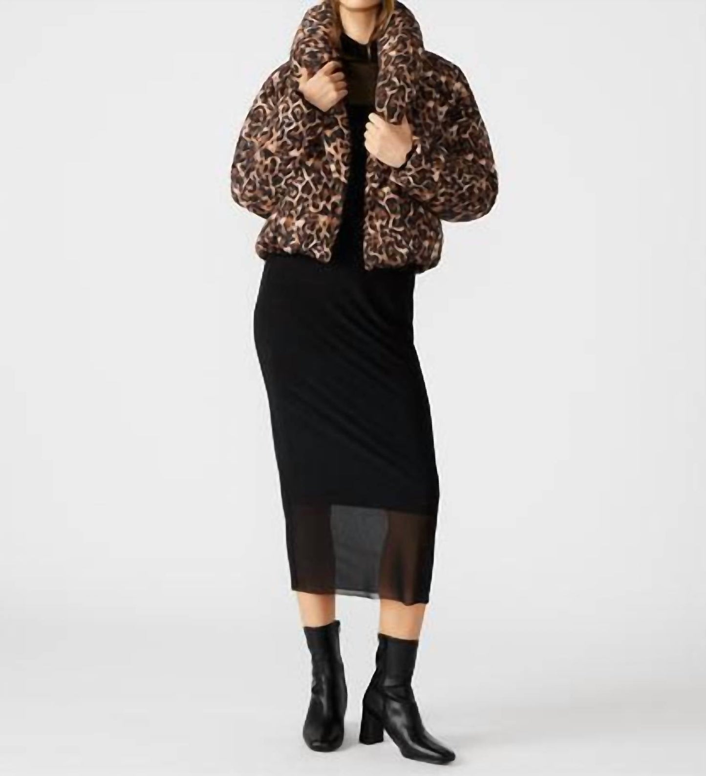 Steve Madden - Evy Leopard Puffer Jacket