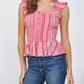 Fate - Fate Striped Cotton Smocked Bodice Top 5.20