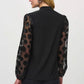 Joseph Ribkoff - Polka Dot Bishop Sleeve Pullover Top
