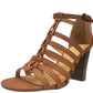 XOXO Women's Bae Block Heel Sandal Tan/Brown Size 8