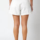 Olivaceous - Contrast Waistband Denim Shorts