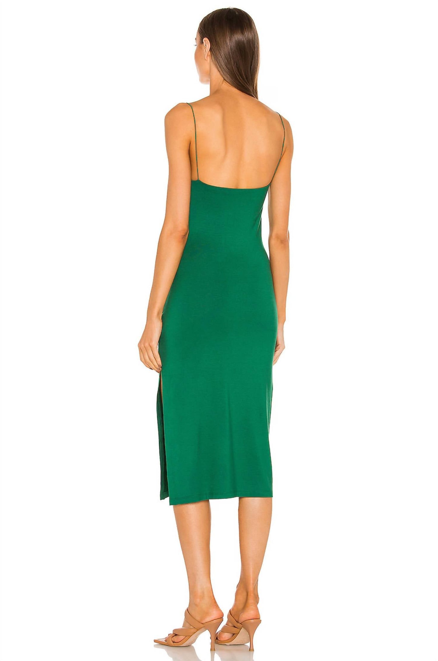Enza Costa - ITALIAN VISCOSE STRAPPY SIDE SLIT DRESS