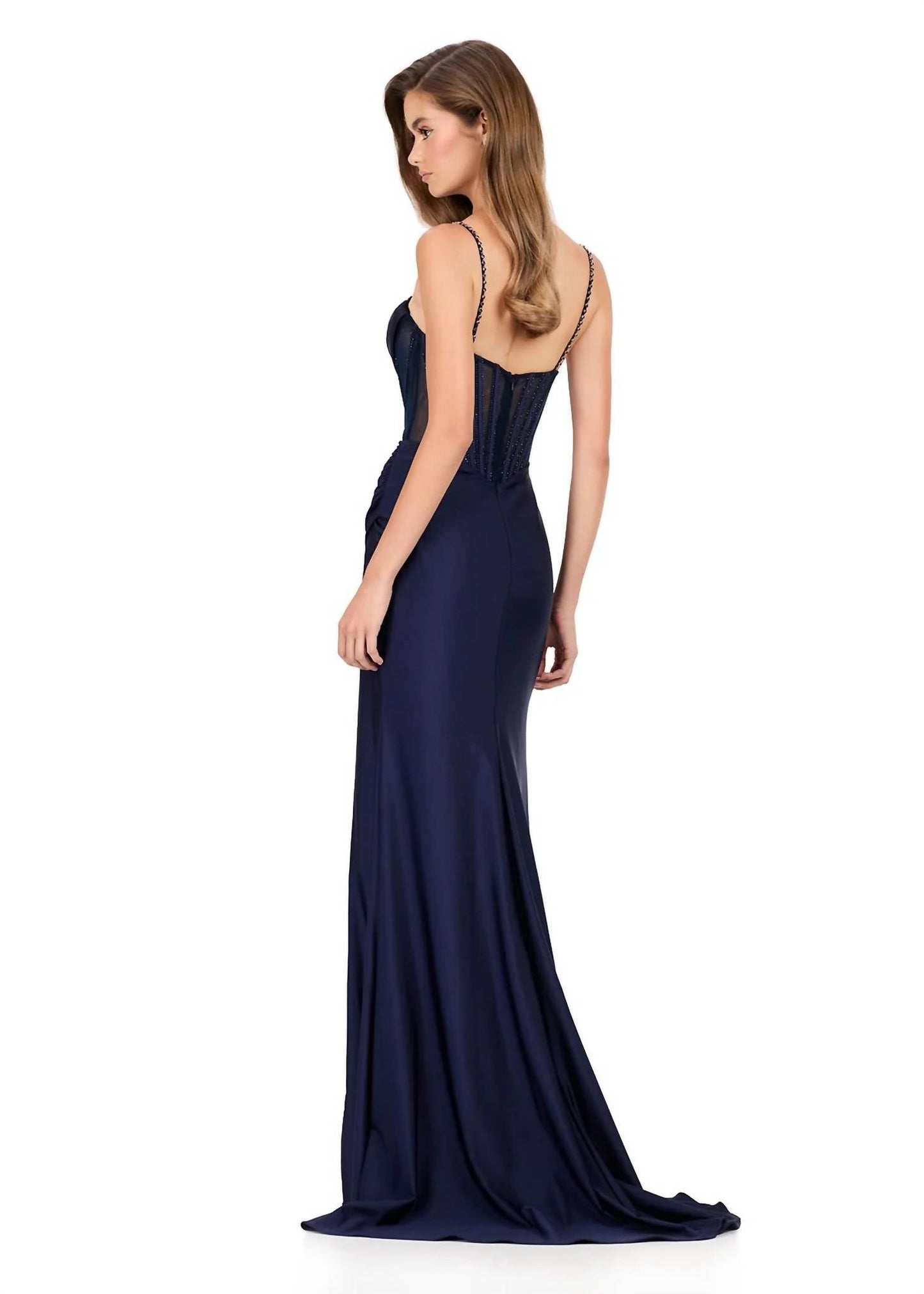 Ashleylauren - Elegant Jersey Prom Gown