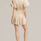 In The Beginning - bubble hem tie front mini dress