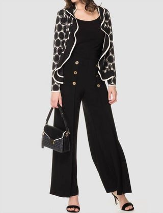 Joseph Ribkoff - Graphic Circle Print Cardigan