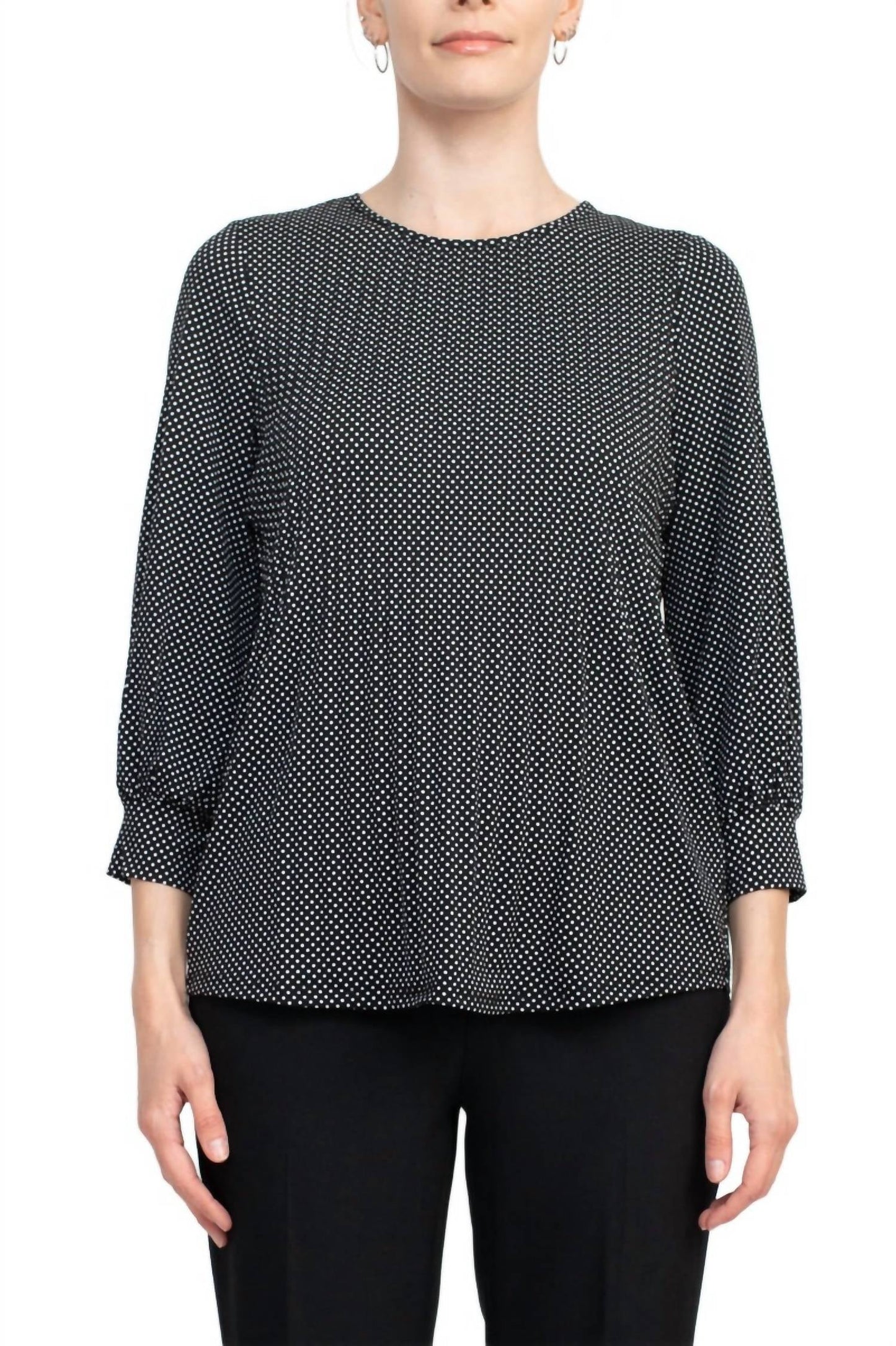 Adrianna Papell - Three-quarter Sleeve Crepe Top