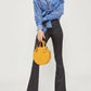 Topshop - Jamie Flare Moto Sateen High Waisted Stretch Jeans