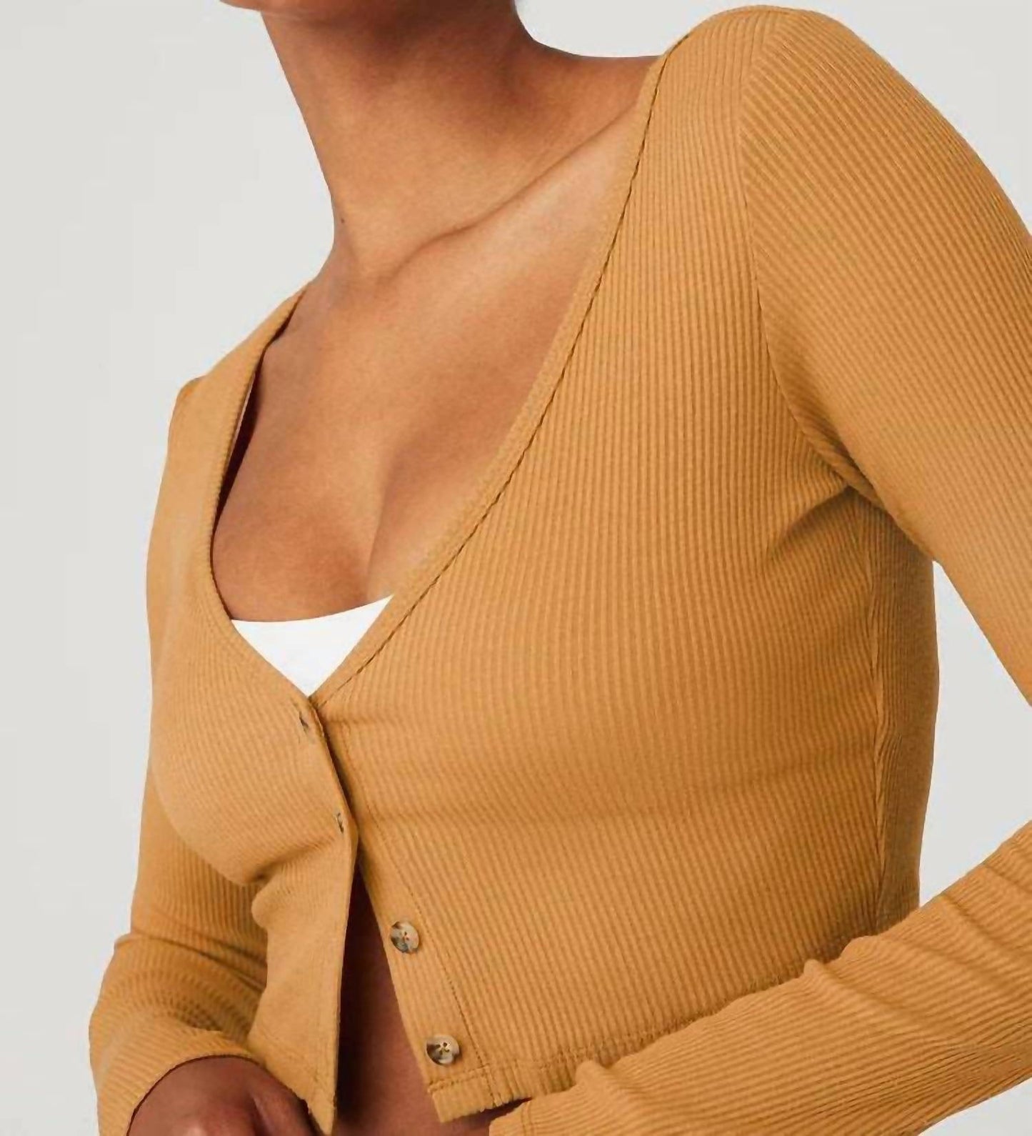 Alo Yoga - Whisper Ribbed Cropped Cardigan Sweater