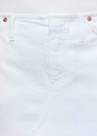Saia longa jeans fechada com 5 bolsos