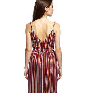 Aqua - Vestido longo sem mangas com decote em V e estampa resort
